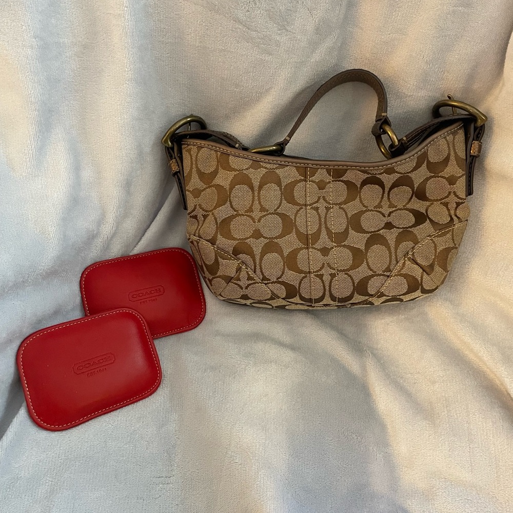 Coach Python Shoulder Bag Bronze